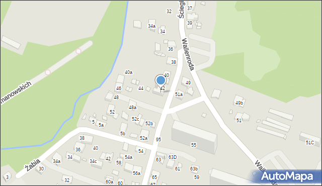 Kraków, Ściegiennego Piotra, ks., 42b, mapa Krakowa