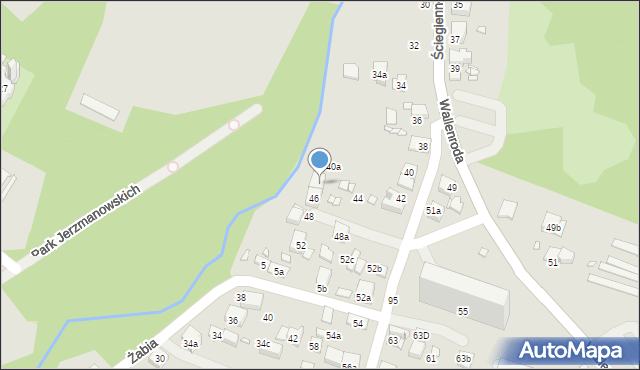 Kraków, Ściegiennego Piotra, ks., 46a, mapa Krakowa