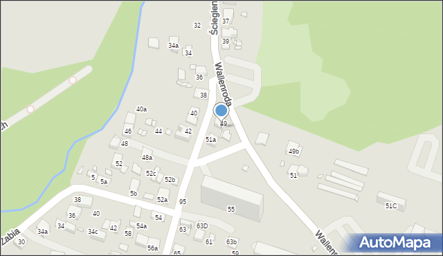 Kraków, Ściegiennego Piotra, ks., 49a, mapa Krakowa