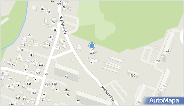 Kraków, Ściegiennego Piotra, ks., 49b, mapa Krakowa