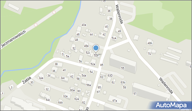 Kraków, Ściegiennego Piotra, ks., 52b, mapa Krakowa