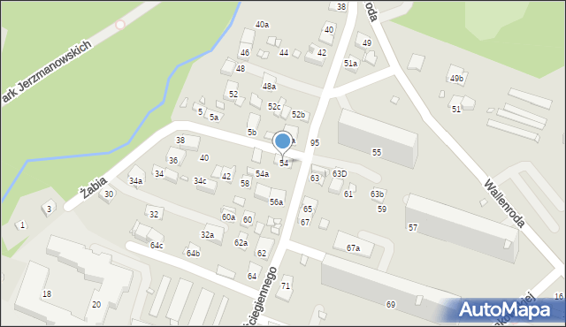 Kraków, Ściegiennego Piotra, ks., 54, mapa Krakowa