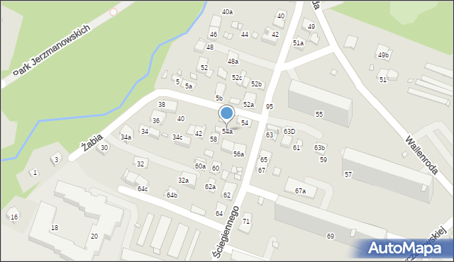 Kraków, Ściegiennego Piotra, ks., 54a, mapa Krakowa