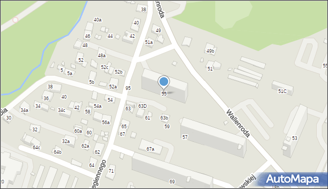 Kraków, Ściegiennego Piotra, ks., 55, mapa Krakowa