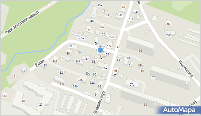 Kraków, Ściegiennego Piotra, ks., 56, mapa Krakowa