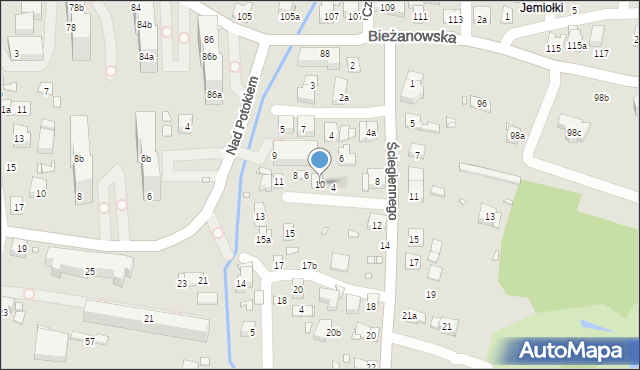 Kraków, Ściegiennego Piotra, ks., 10, mapa Krakowa
