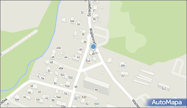 Kraków, Ściegiennego Piotra, ks., 49, mapa Krakowa