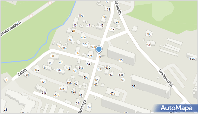 Kraków, Ściegiennego Piotra, ks., 95, mapa Krakowa