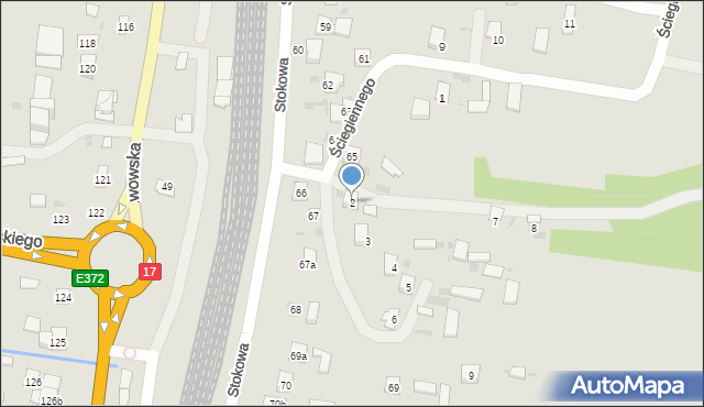 Krasnystaw, Ściegiennego Piotra, ks., 2, mapa Krasnystaw