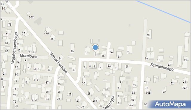 Krotoszyn, Ściegiennego Piotra, ks., 3, mapa Krotoszyna