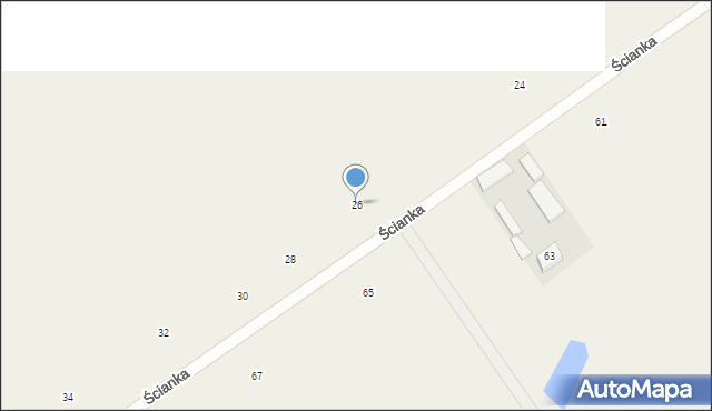 Łomazy, Ścianka, 26, mapa Łomazy