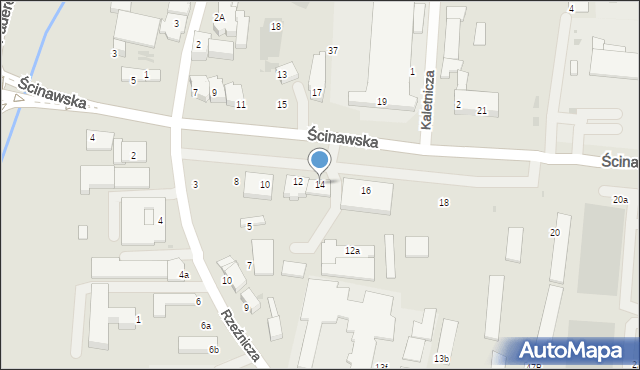 Lubin, Ścinawska, 14, mapa Lubin