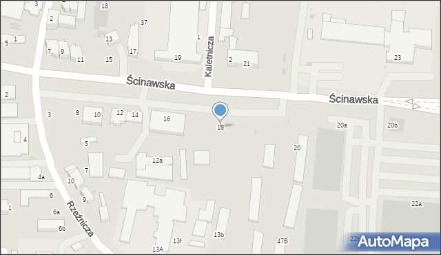 Lubin, Ścinawska, 18, mapa Lubin