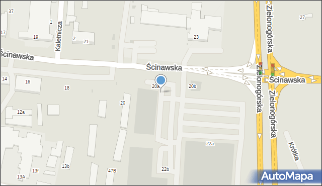 Lubin, Ścinawska, 22, mapa Lubin