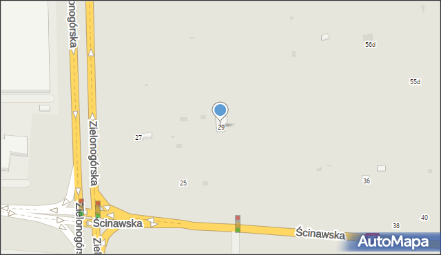 Lubin, Ścinawska, 29, mapa Lubin