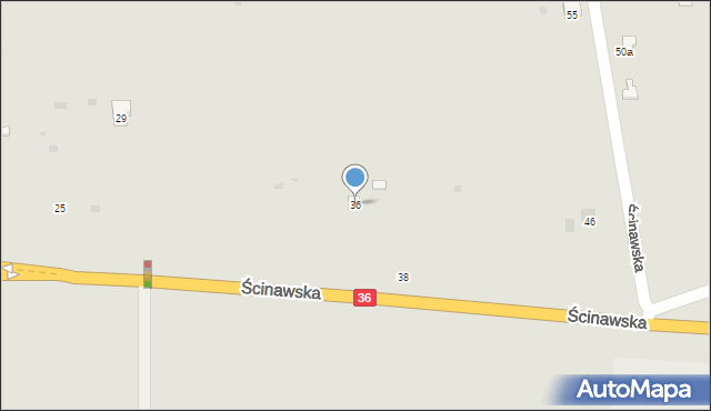 Lubin, Ścinawska, 36, mapa Lubin