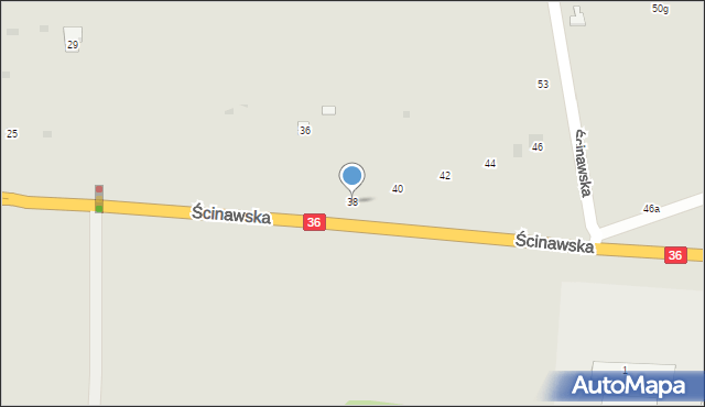 Lubin, Ścinawska, 38, mapa Lubin