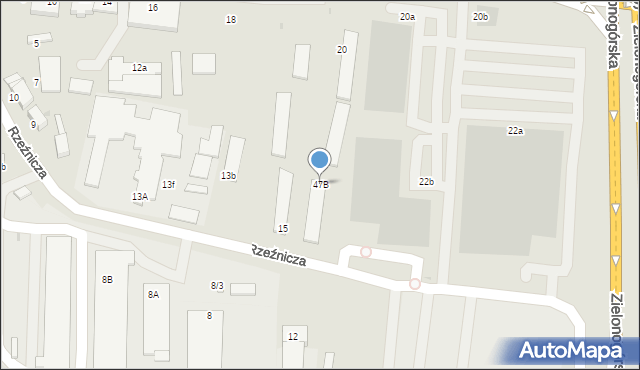 Lubin, Ścinawska, 47B, mapa Lubin