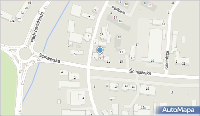 Lubin, Ścinawska, 9, mapa Lubin