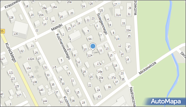 Lublin, Ściegiennego Piotra, ks., 11a, mapa Lublina