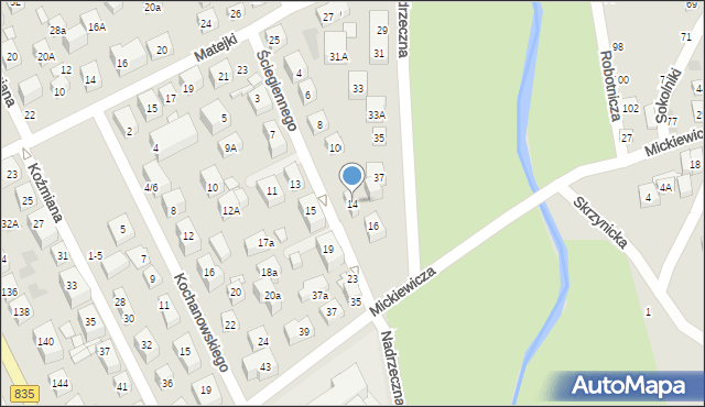 Lublin, Ściegiennego Piotra, ks., 14, mapa Lublina