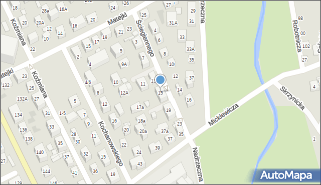 Lublin, Ściegiennego Piotra, ks., 15, mapa Lublina