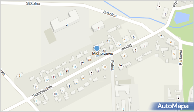 Michorzewo, Sczanieckiej Emilii, 19, mapa Michorzewo