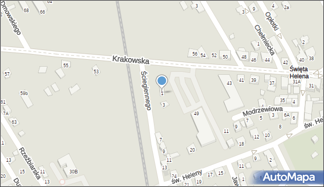 Nowy Sącz, Ściegiennego Piotra, ks., 1, mapa Nowego Sącza