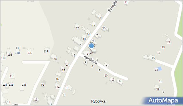 Orzesze, Ściegiennego Piotra, ks., 4c, mapa Orzesze