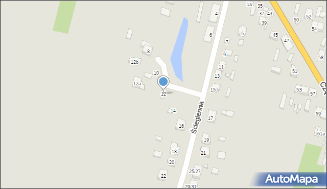 Pajęczno, Ściegienna, 12, mapa Pajęczno