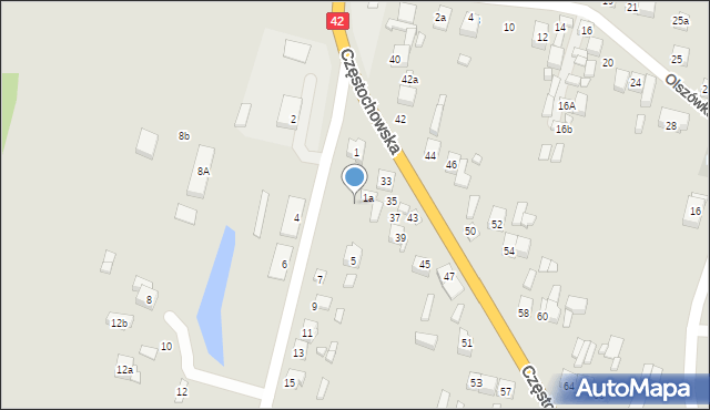 Pajęczno, Ściegienna, 3, mapa Pajęczno