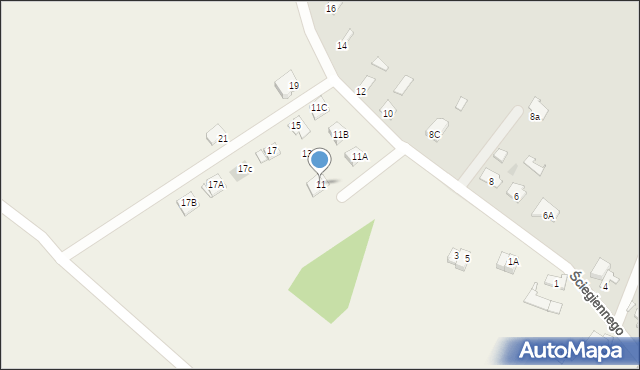 Piaski, Ściegiennego Piotra, ks., 11, mapa Piaski