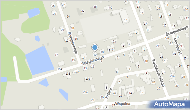 Pionki, Ściegiennego Piotra, ks., 12, mapa Pionki