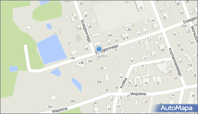 Pionki, Ściegiennego Piotra, ks., 13, mapa Pionki