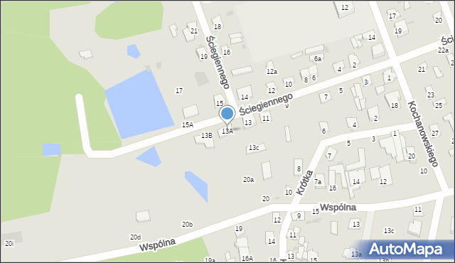 Pionki, Ściegiennego Piotra, ks., 13A, mapa Pionki