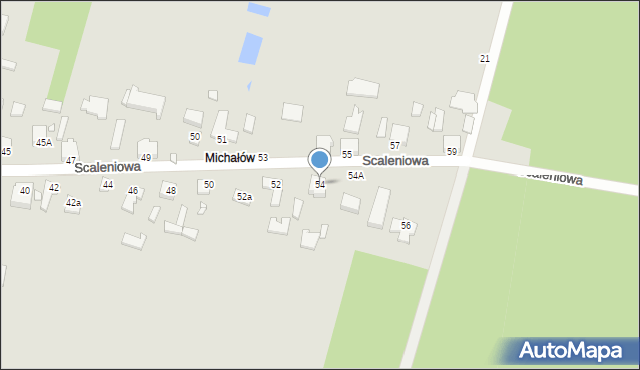 Piotrków Trybunalski, Scaleniowa, 54, mapa Piotrków Trybunalski