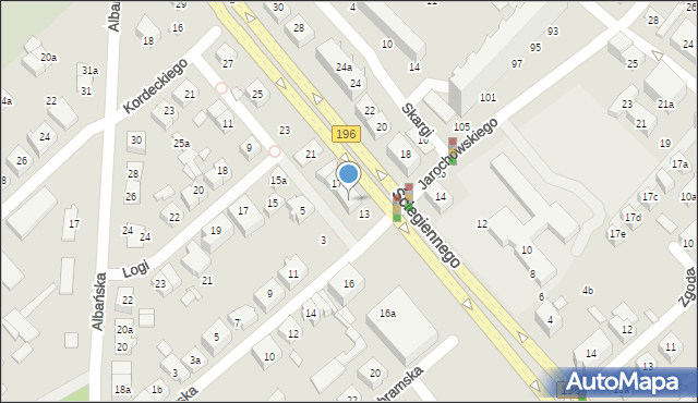 Poznań, Ściegiennego Piotra, ks., 15, mapa Poznania