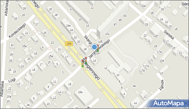 Poznań, Ściegiennego Piotra, ks., 16, mapa Poznania