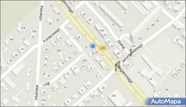 Poznań, Ściegiennego Piotra, ks., 21, mapa Poznania