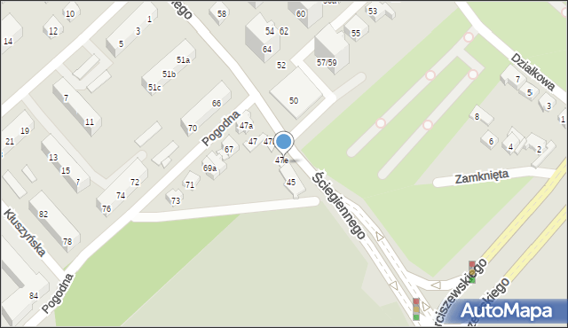Poznań, Ściegiennego Piotra, ks., 47f, mapa Poznania