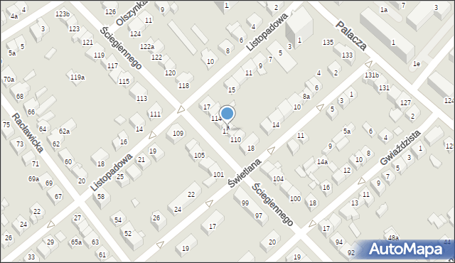 Poznań, Ściegiennego Piotra, ks., 112, mapa Poznania