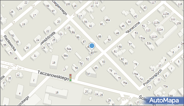 Poznań, Ściegiennego Piotra, ks., 83, mapa Poznania