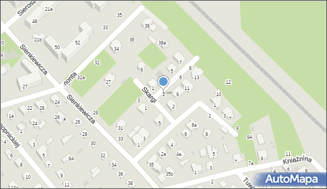 Puławy, Ściegiennego Piotra, ks., 2, mapa Puław