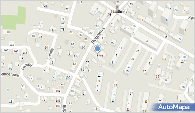 Radlin, Ściegiennego Piotra, ks., 2, mapa Radlin