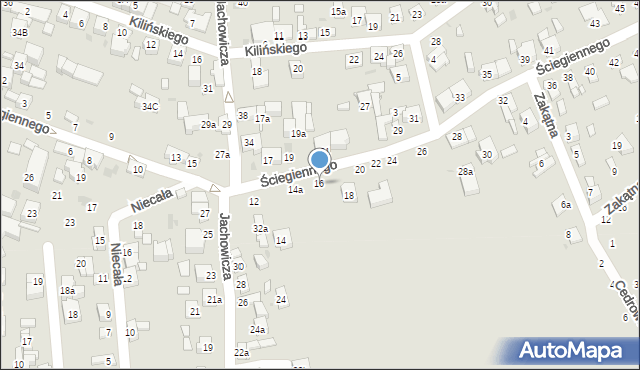 Radomsko, Ściegiennego Piotra, ks., 16, mapa Radomsko