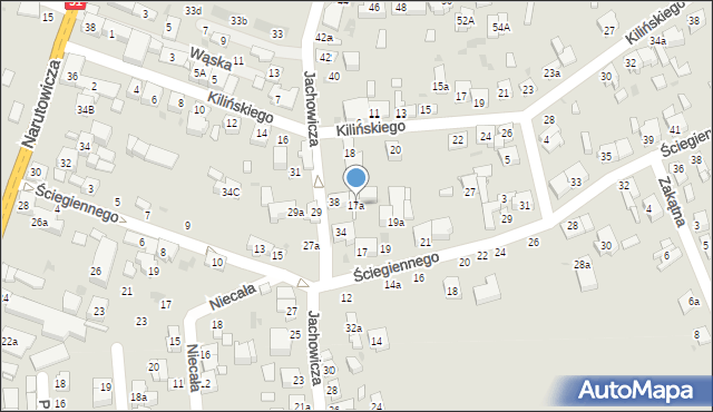 Radomsko, Ściegiennego Piotra, ks., 17a, mapa Radomsko