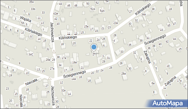 Radomsko, Ściegiennego Piotra, ks., 27, mapa Radomsko