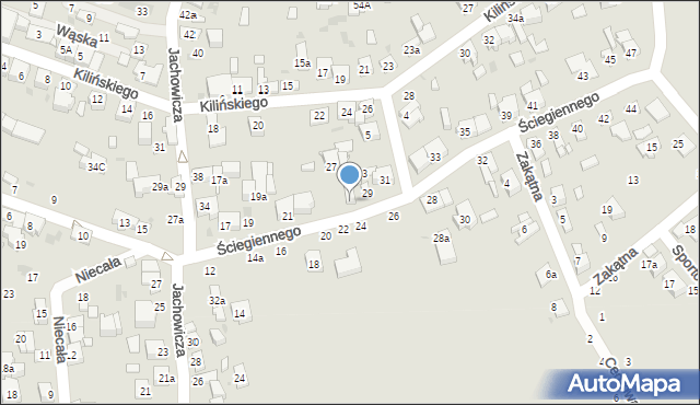 Radomsko, Ściegiennego Piotra, ks., 29a, mapa Radomsko