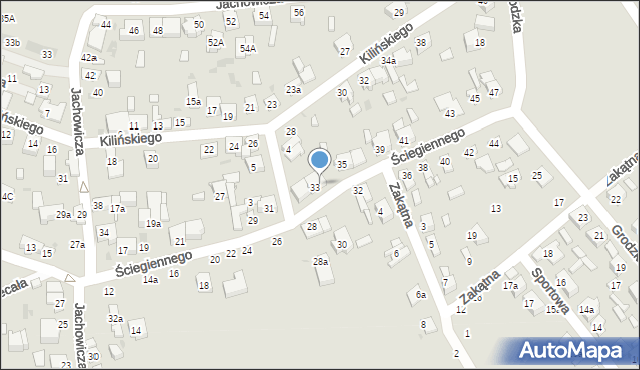 Radomsko, Ściegiennego Piotra, ks., 33b, mapa Radomsko
