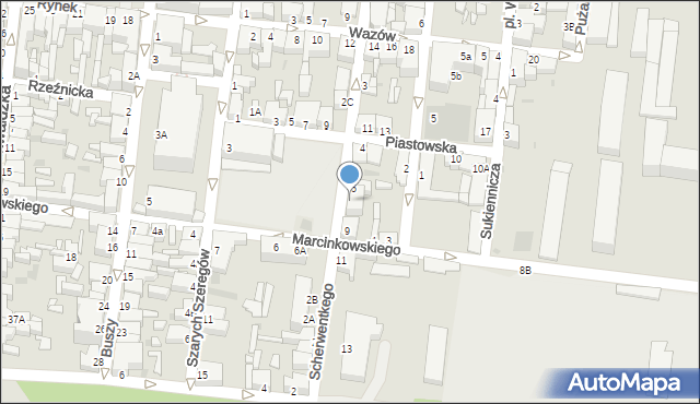 Rawicz, Scherwentkego Józefa, 7, mapa Rawicz